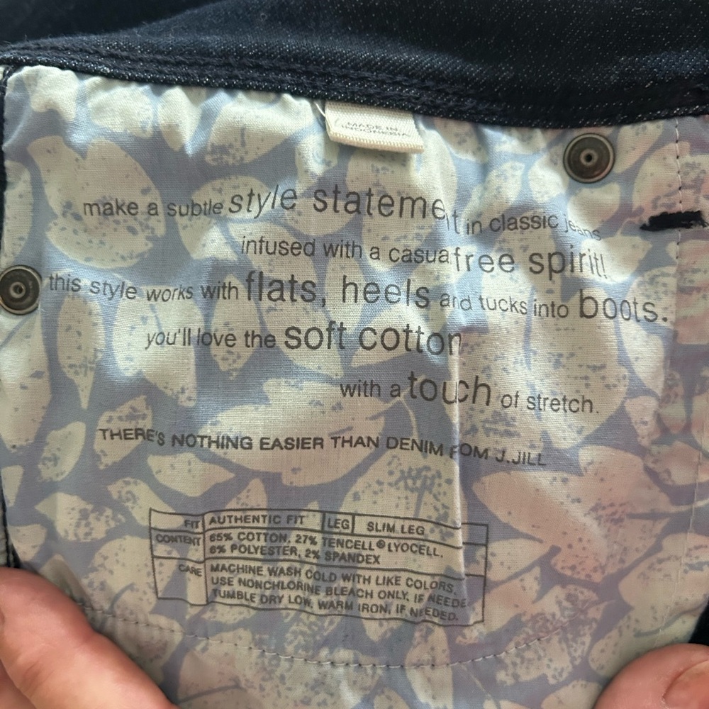 J. Jill Dark denim  Blue Ankle Jeans - Picture 10 of 10